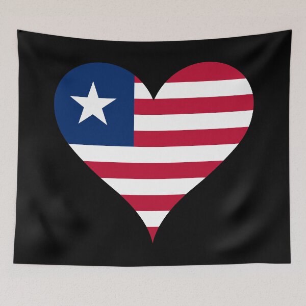Item preview, Liberia Heart Flag designed and sold by NTGUILTY.