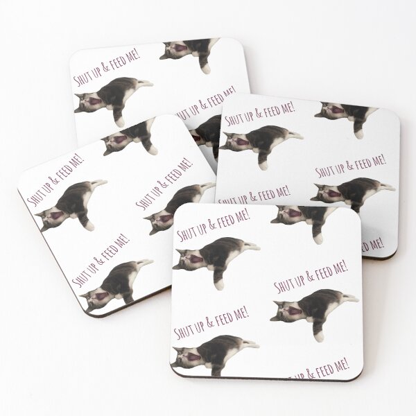 Item preview, Shut Up & Feed Me designed and sold by BooksMyCatsStol.