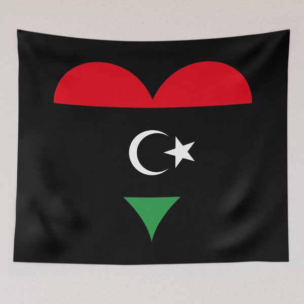 Item preview, Libya Heart Flag designed and sold by NTGUILTY.