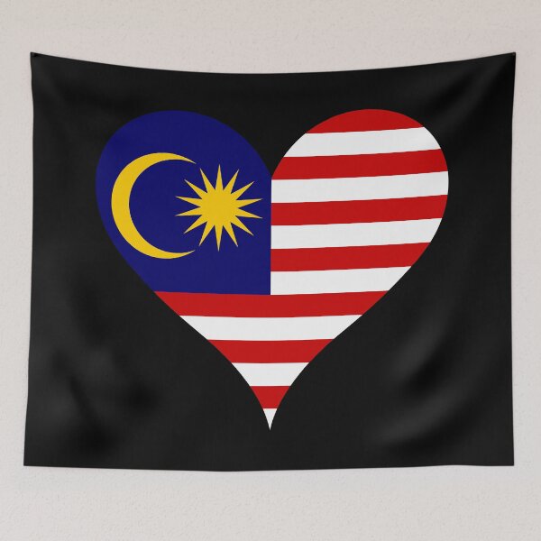 Item preview, Malaysia Heart Flag designed and sold by NTGUILTY.