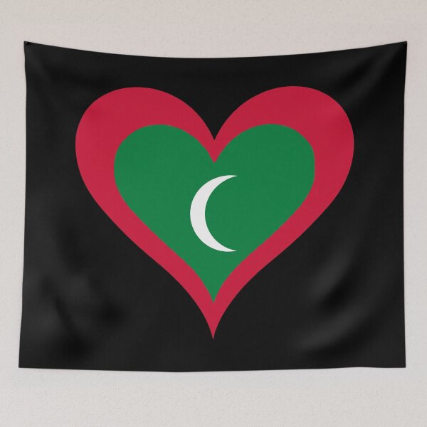 Item preview, Maldives Heart Flag designed and sold by NTGUILTY.