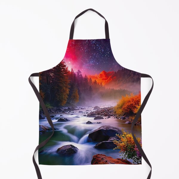Item preview, Nighttime river landscape designed and sold by PixelParadies.