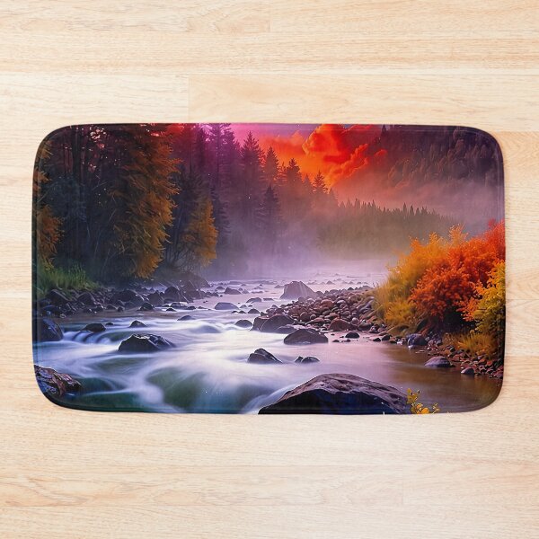 Item preview, Nighttime river landscape designed and sold by PixelParadies.