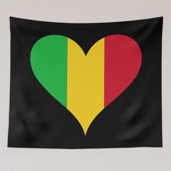 Item preview, Mali Heart Flag designed and sold by NTGUILTY.
