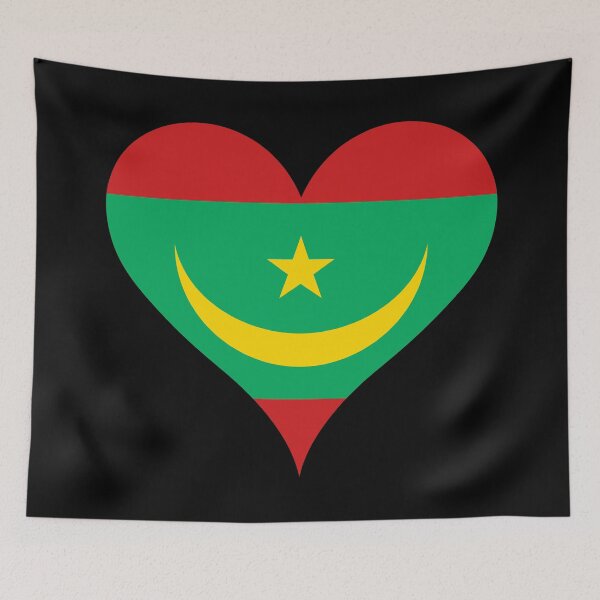 Item preview, Mauritania Heart Flag designed and sold by NTGUILTY.