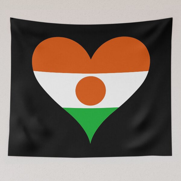 Item preview, Niger Heart Flag designed and sold by NTGUILTY.