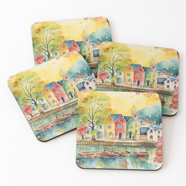 Item preview, Across the river to Totnes3（watercolour + AI） designed and sold by artsmeow.