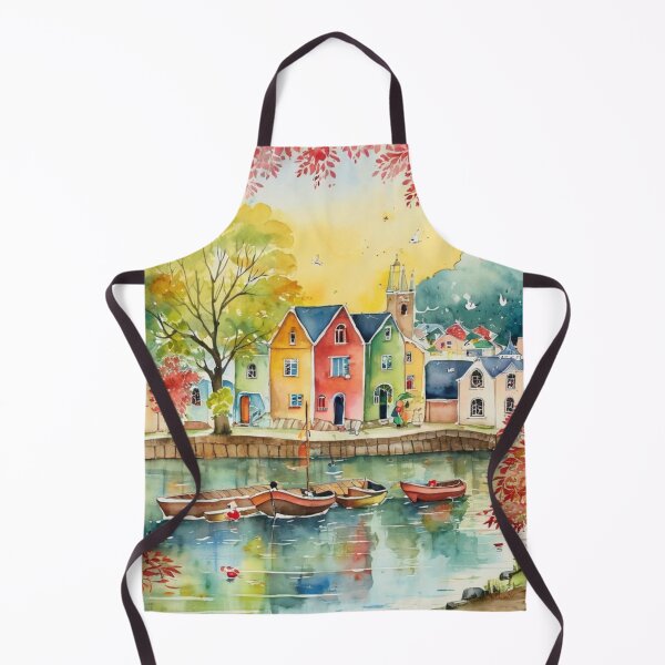 Item preview, Across the river to Totnes3(watercolour + AI) designed and sold by artsmeow.