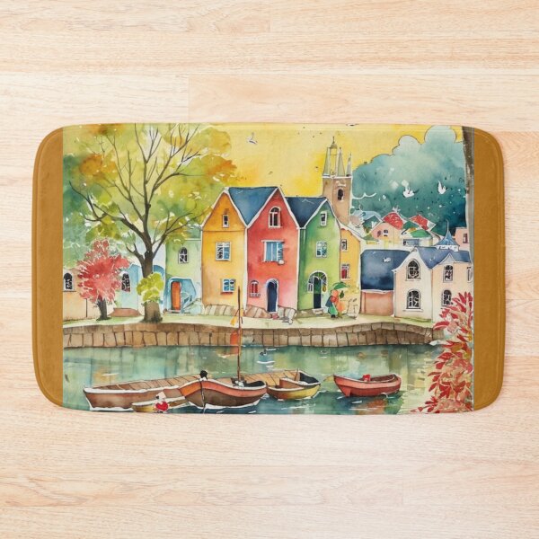 Item preview, Across the river to Totnes3（watercolour + AI） designed and sold by artsmeow.