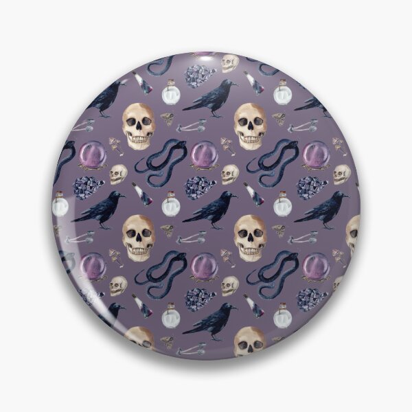 Item preview, Gothic Watercolour Floral Pattern – Skulls, Snakes, Potions and Moths designed and sold by smeraldosecrets.