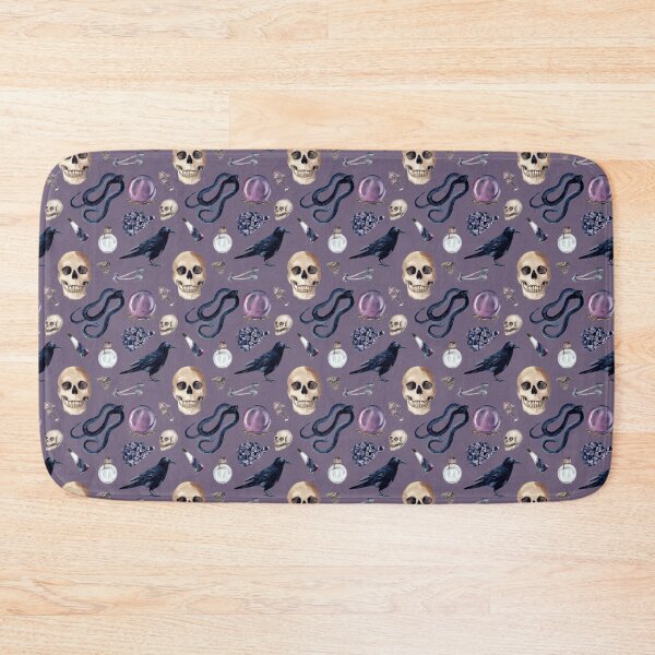Item preview, Gothic Watercolour Floral Pattern – Skulls, Snakes, Potions and Moths designed and sold by smeraldosecrets.