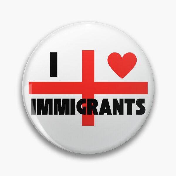 Item preview, I LOVE IMMIGRANTS St George's Cross designed and sold by ezndwhizz.