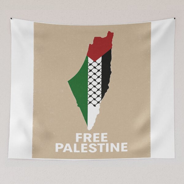 Item preview, Free Palestine – Map with Flag & Keffiyeh Pattern designed and sold by ArthUpscale.