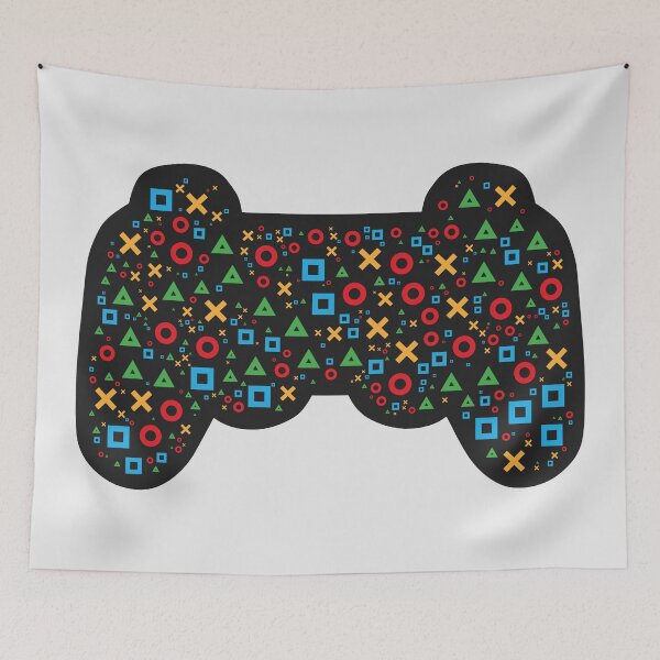 Aperçu de l'œuvre Motif de bouton coloré de manette de jeu créée et vendue par LOVE, AMY.