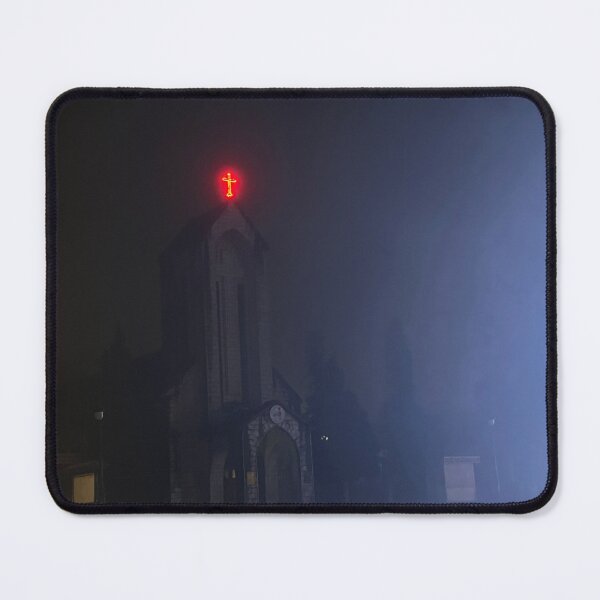 Item preview, Ominous shadows in Sapa, Vietnam, fog and church designed and sold by Nikandcraft.