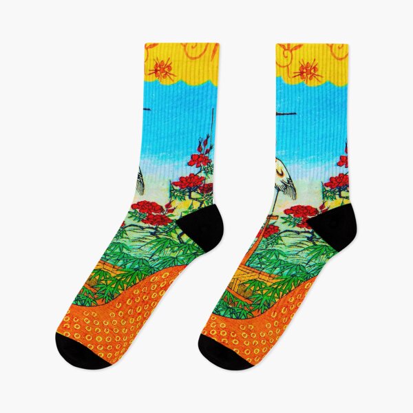 Item preview, Crane Among Blossoms – A Harmony of Sky and Water - V4 designed and sold by WheelieGdArt.