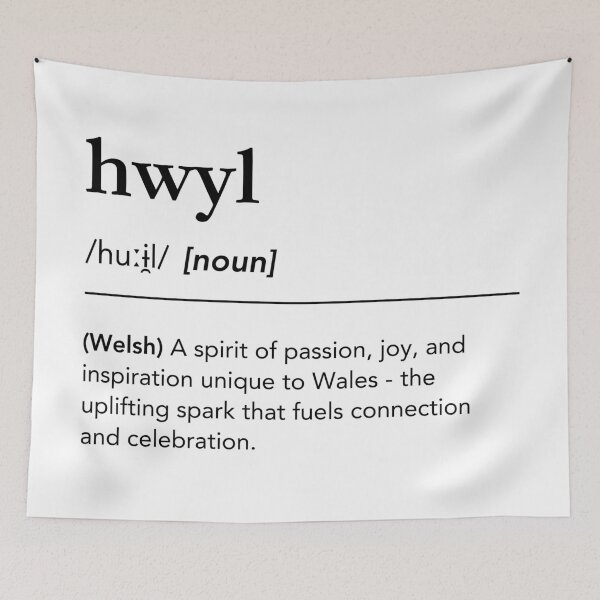 Item preview, Hwyl Defintion Welsh Phonetic Word Art, Joyful Spirit Wales Dictionary designed and sold by lagunaklein.
