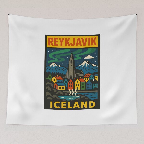 Item preview, Reykjavik Iceland Vintage Style Decal designed and sold by Decal Mania.