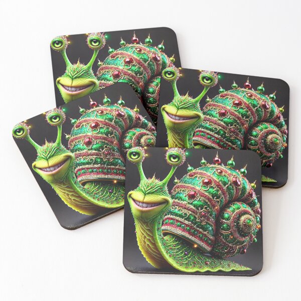 Item preview, Magical Christmas Snail – Festive Fantasy Artwork designed and sold by DuttyLion.