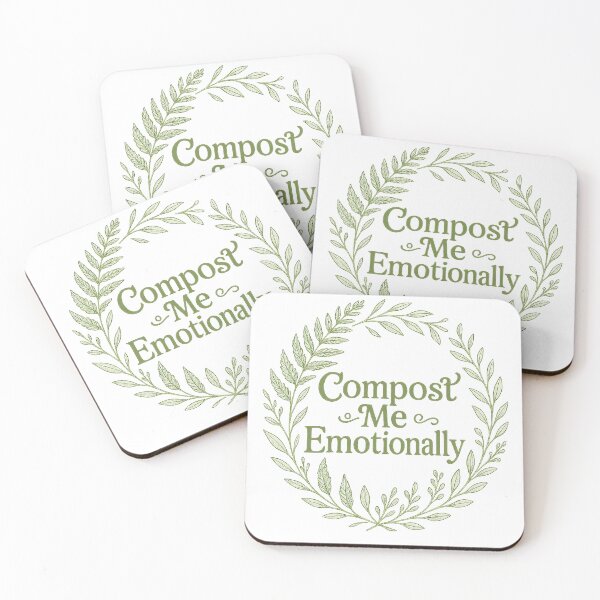 Item preview, Compost Me Emotionally | Minimalist Botanical Sarcastic Eco-Humor Design designed and sold by Mjshamsi21.