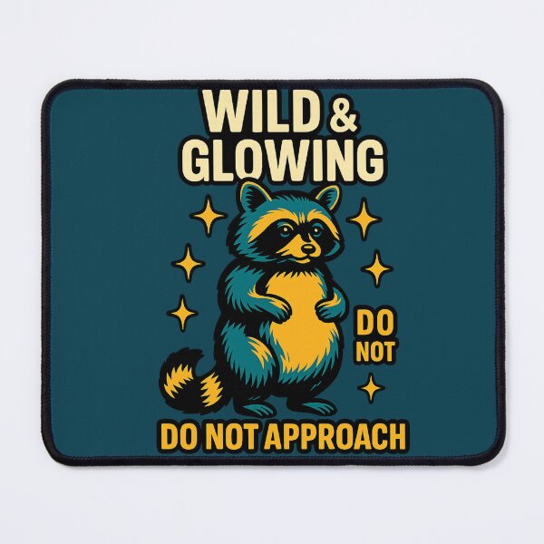 Item preview, Wild Raccoon Glow. Raton sauvage & rayonnant designed and sold by Drawingshirts.