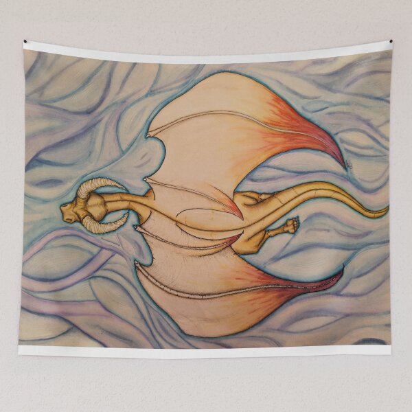 Item preview, Flying Dragon Watercolor designed and sold by JJKreation.