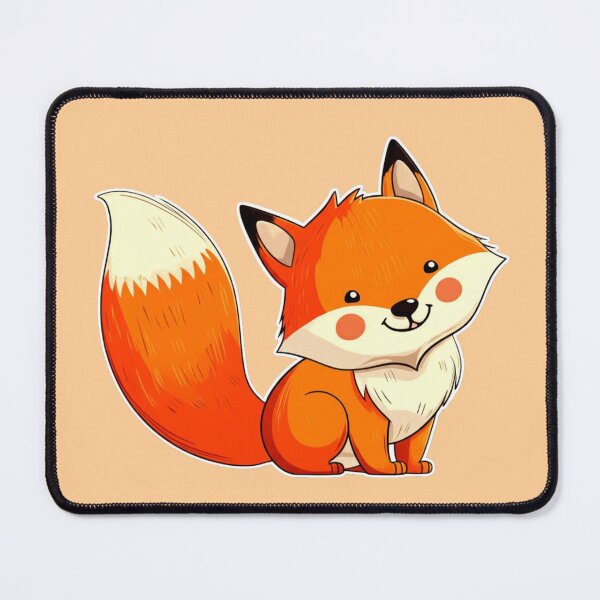 Item preview, Cute Cartoon Fox with Fluffy Tail designed and sold by PrintBreeze.