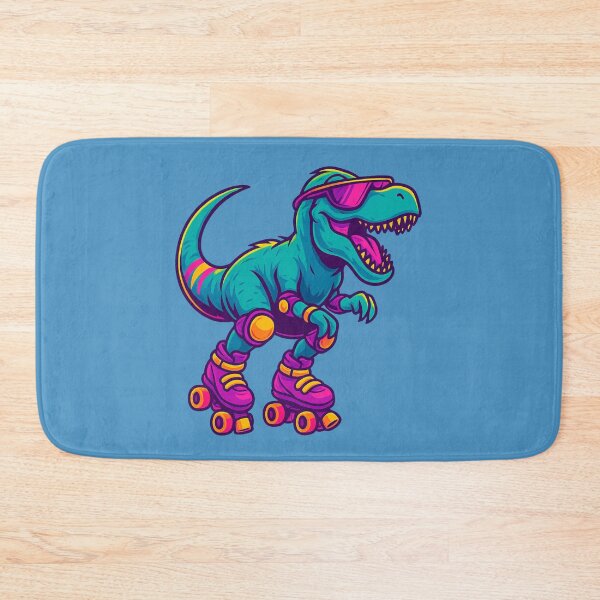 Item preview, „Neon Rex – Roller Skating Dino from the 80s” designed and sold by MK-WOOD.