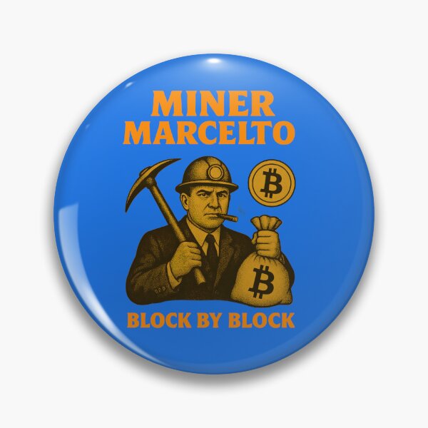 Artikelvorschau, „Miner Marcelto – Block für Block“ | Bitcoin Mining Design entworfen und verkauft von BitCrop.