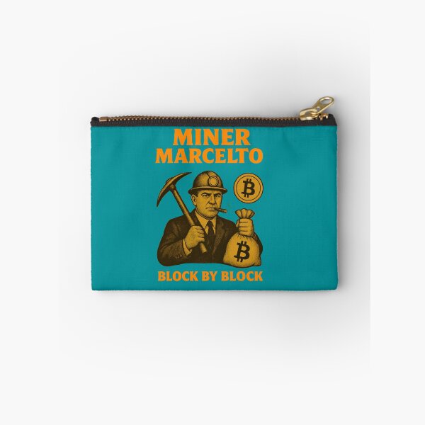 Item preview, "Miner Marcelto – Block by Block" | Bitcoin Mining Design designed and sold by BitCrop.