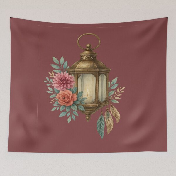 Item preview, Boho Lantern Blossoms designed and sold by Rikaura.