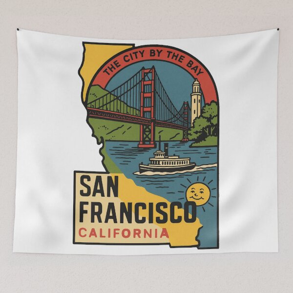 Item preview, San Francisco Vintage Style Decal designed and sold by Decal Mania.