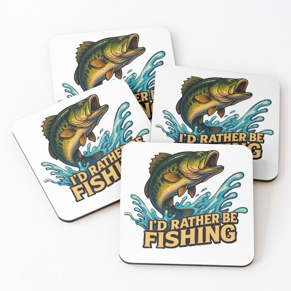 Item preview, I’d Rather Be Fishing Bass Splash Design designed and sold by PictorGraf.