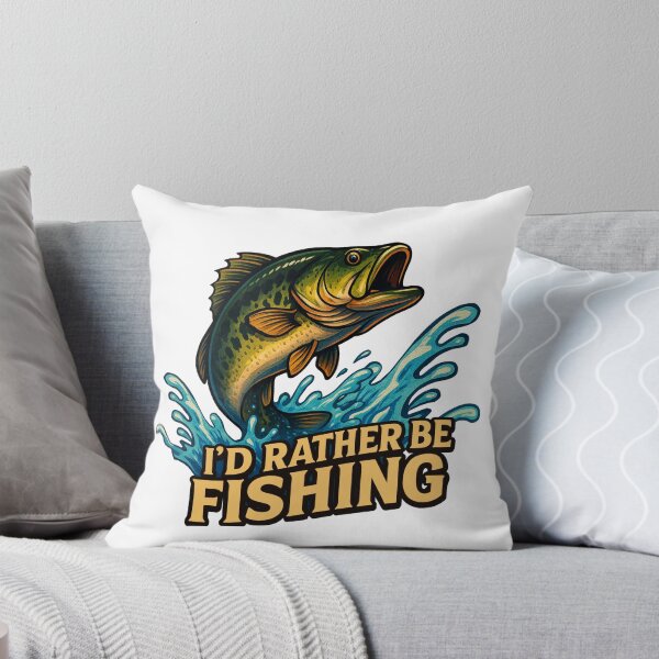 Item preview, I’d Rather Be Fishing Bass Splash Design designed and sold by PictorGraf.