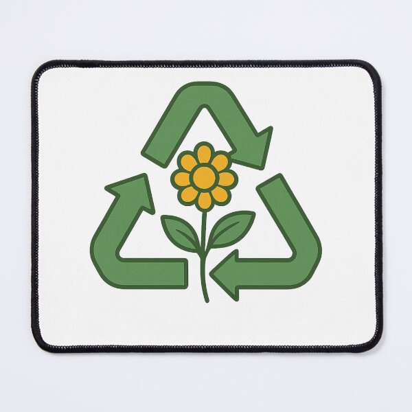 Item preview, Flower in Recycling Triangle – Eco & Nature Design designed and sold by Byarasstudio.
