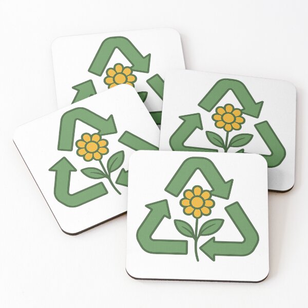 Item preview, Flower in Recycling Triangle – Eco & Nature Design designed and sold by Byarasstudio.