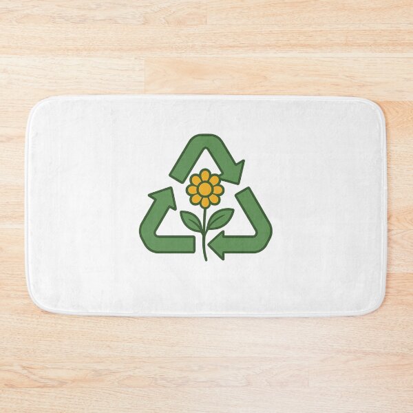 Item preview, Flower in Recycling Triangle – Eco & Nature Design designed and sold by Byarasstudio.