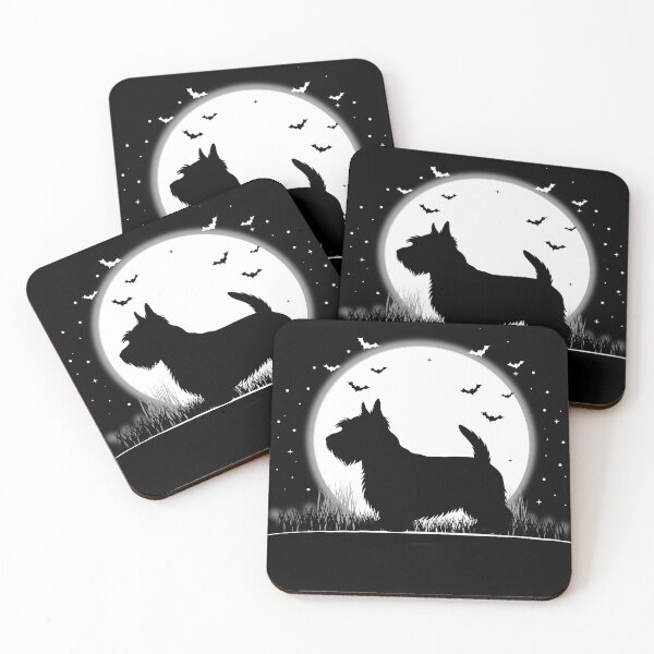 Item preview, Skye Terrier Dog – Halloween Moon Silhouette designed and sold by The Real Life Symphony.