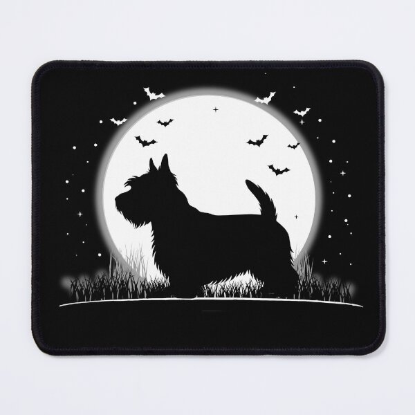 Item preview, Skye Terrier Dog – Halloween Moon Silhouette designed and sold by The Real Life Symphony.