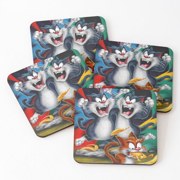 Item preview, Cats and goldfish. designed and sold by MyHappyArtShop.