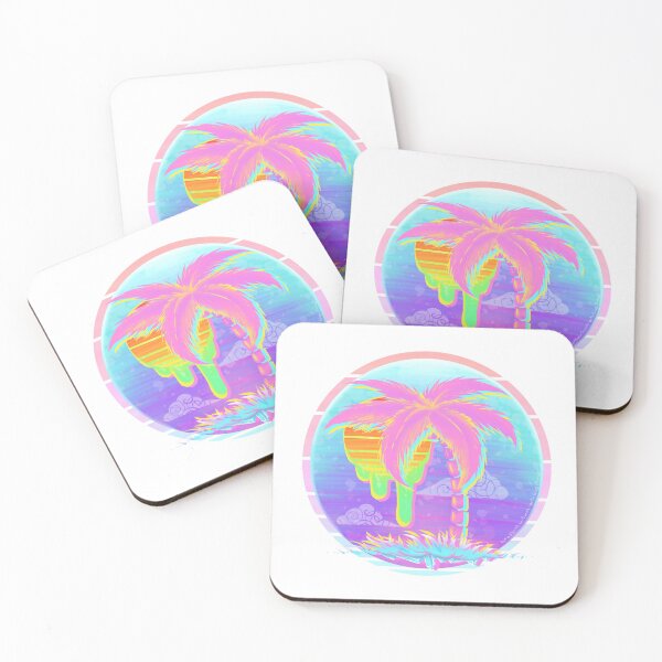 Item preview, Vaporwave palm tree designed and sold by crosstheswirl.