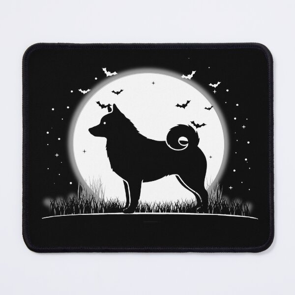 Item preview, Finnish Spitz Dog – Halloween Moon Silhouette designed and sold by The Real Life Symphony.