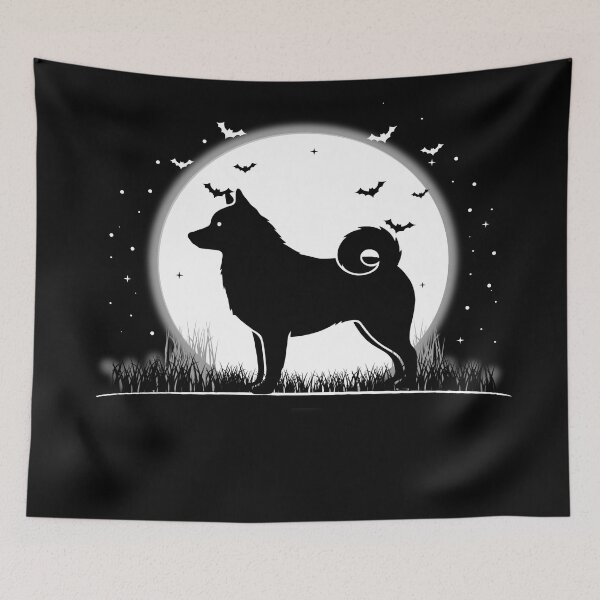 Item preview, Finnish Spitz Dog – Halloween Moon Silhouette designed and sold by The Real Life Symphony.