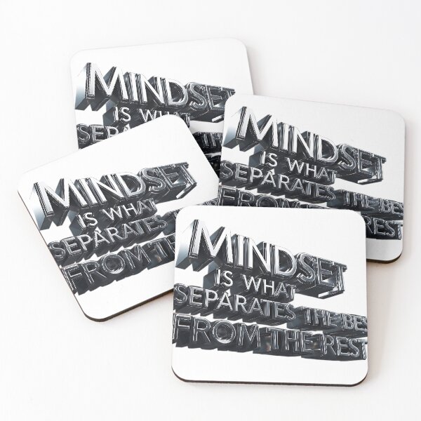 Item preview, Mindset Motivation 3D Typography Quote - Inspirational Word Art designed and sold by Parinlada.