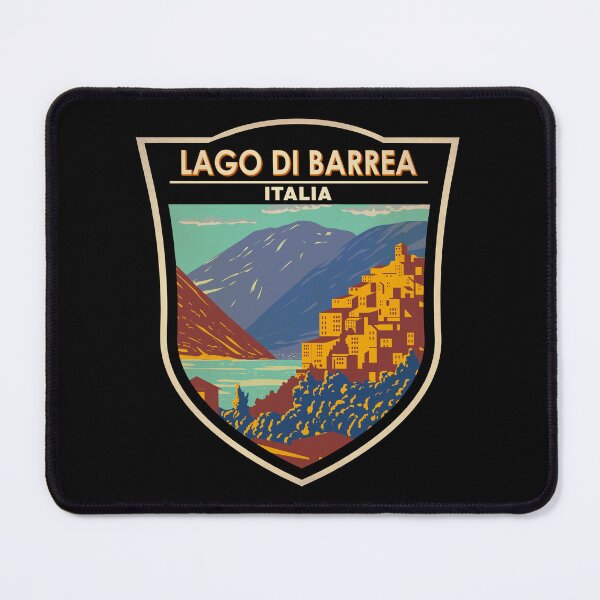 Item preview, Lake Barrea Italy Travel Art Badge designed and sold by KrisSidDesigns.