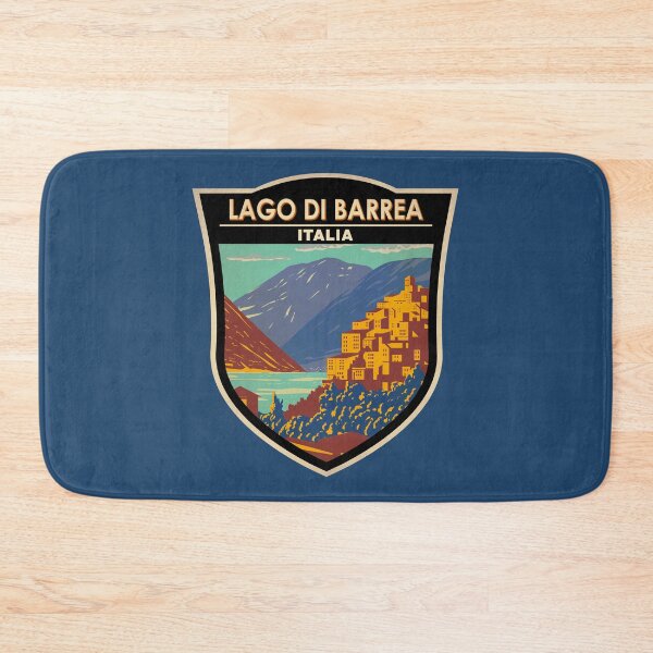Item preview, Lake Barrea Italy Travel Art Badge designed and sold by KrisSidDesigns.