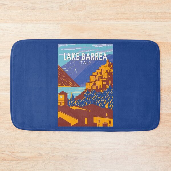Item preview, Lake Barrea Italy Illustration Travel Art Vintage designed and sold by KrisSidDesigns.