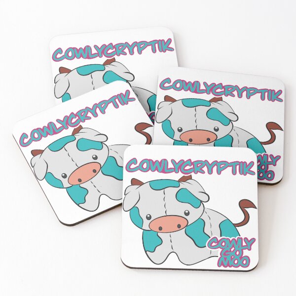 Item preview, CowlyCryptik – Cute Kawaii Plush Cow Aqua Teal designed and sold by CowlyCryptik.