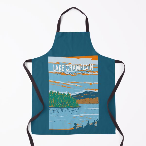 Item preview, Lake Champlain Vermont New York Illustration Travel Art Vintage designed and sold by KrisSidDesigns.