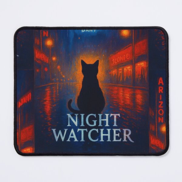 Item preview, Night Watcher - Feline Protector  designed and sold by CleverCulture.